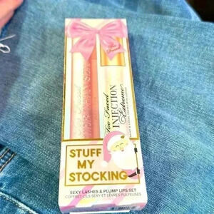 TOO FACED STUFF MY STOCKING MASCARA LIP PLUMPING BNIB PRISTINE NEVER OPENED